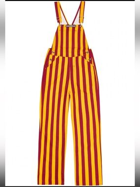 Iowa State Game Day Bibs Overalls striped large football tailgate